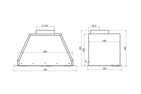 Встраиваемая вытяжка BOX белый