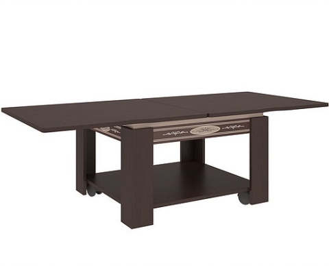 Стол Журнальный Раскладной Адам Венге/Дуб Беленый (Ш-620/1240 х В-414 х Г-700 мм)